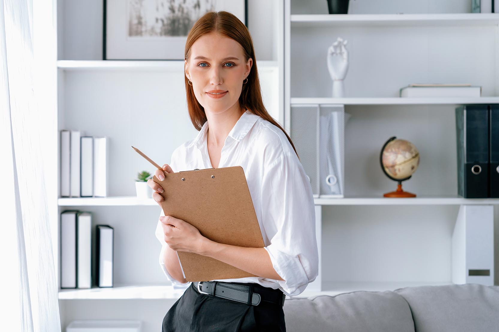 Psychologist,Woman,In,Clinic,Office,Professional,Portrait,With,Friendly,Smile